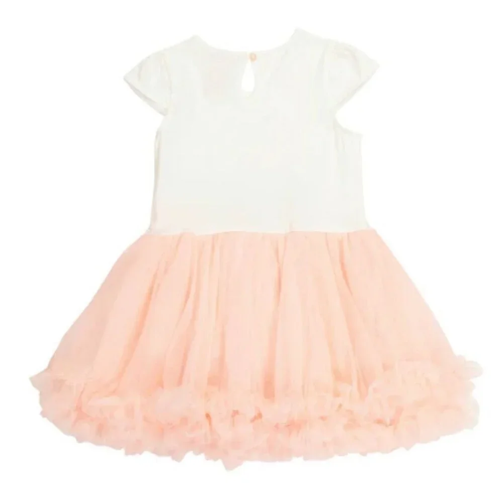 Gillian's Closet Toddler Girls Size 2 Flamingo Tutu Dress graphic front, glitter